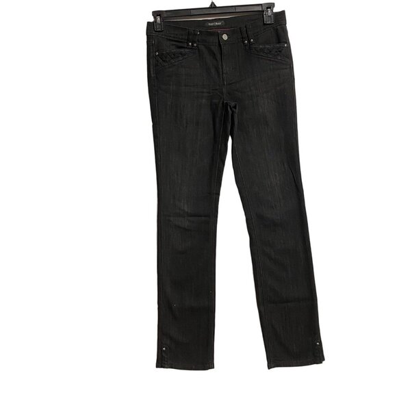 WHITE HOUSE BLACK MARKET NOIR SLIM LEG JEANS‎ SIZE 4 - Picture 1 of 6